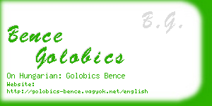 bence golobics business card